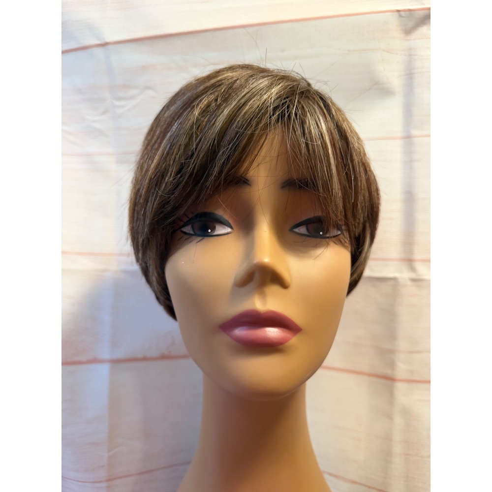 Brown, blonde, red pixie wig